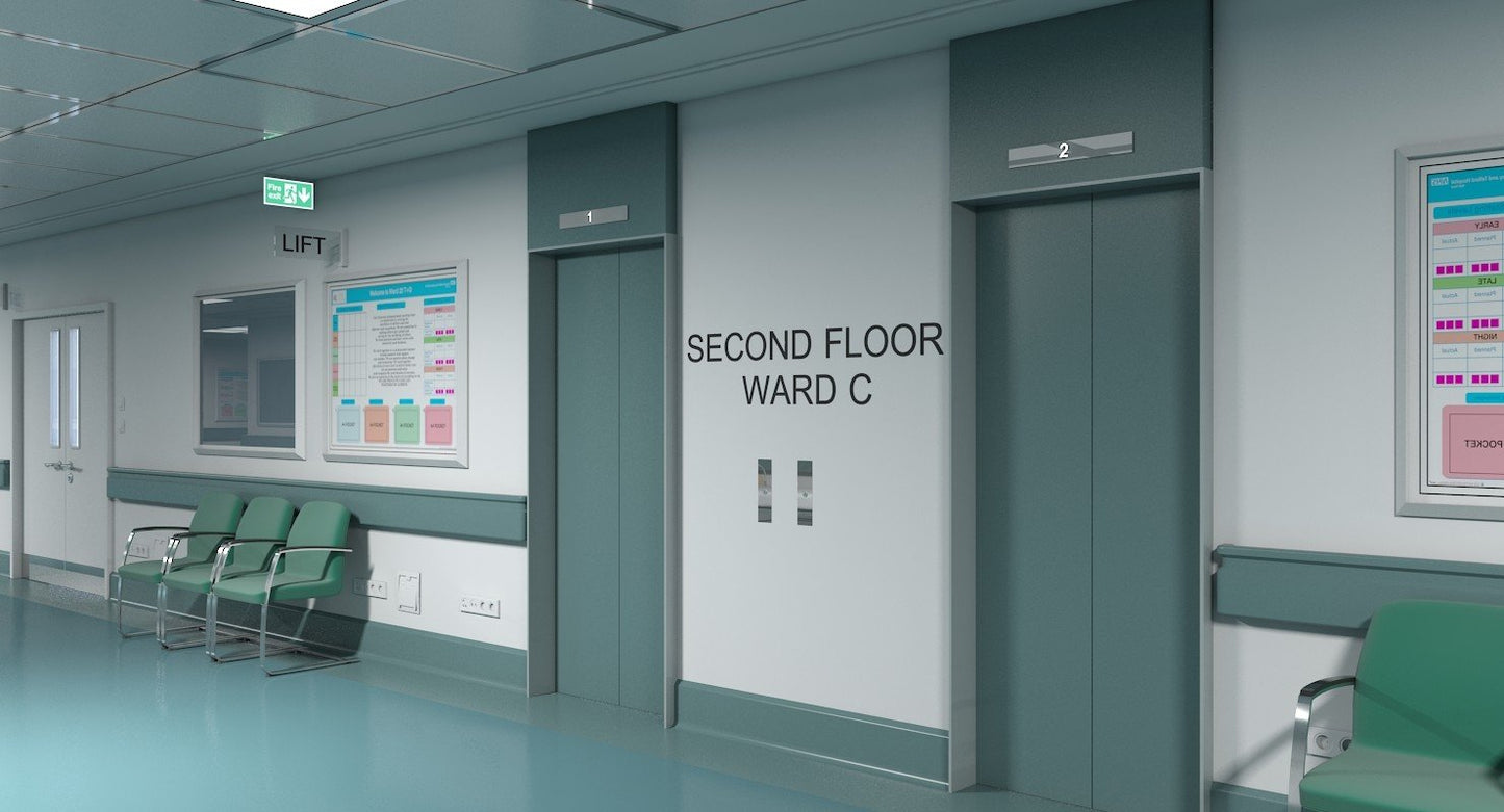 3D model Hospital Hallway 1 Modular