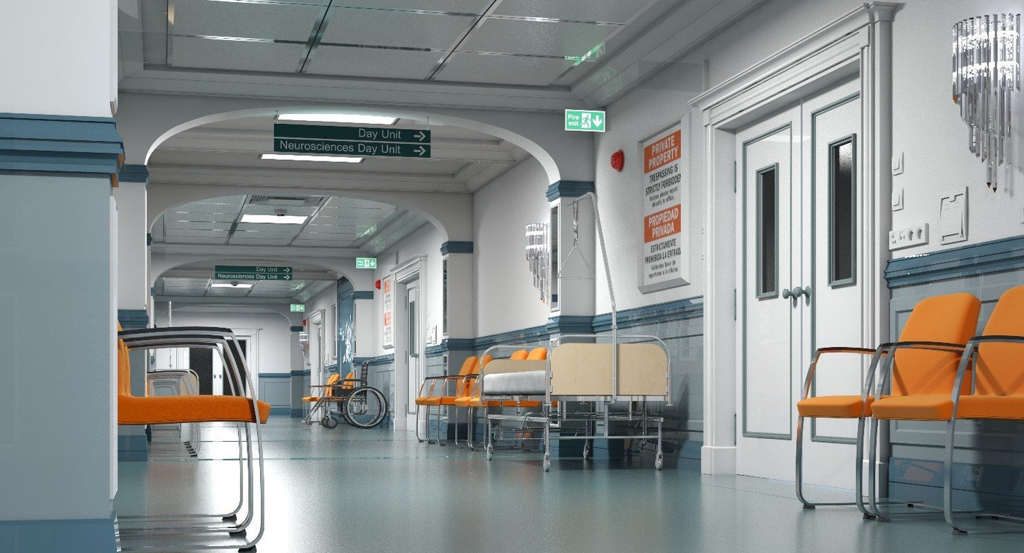 3D model Hospital Hallway 3 Modular