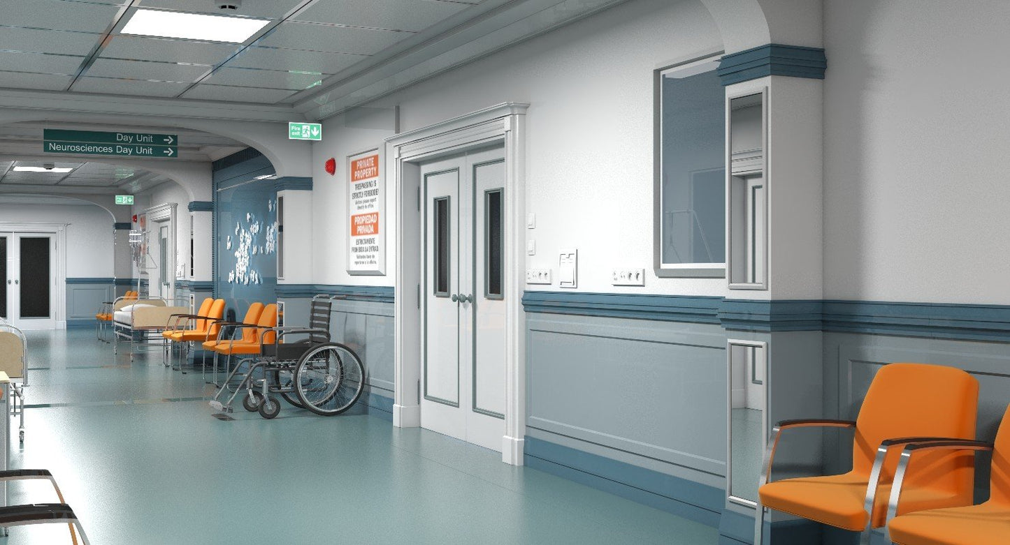 3D model Hospital Hallway 3 Modular