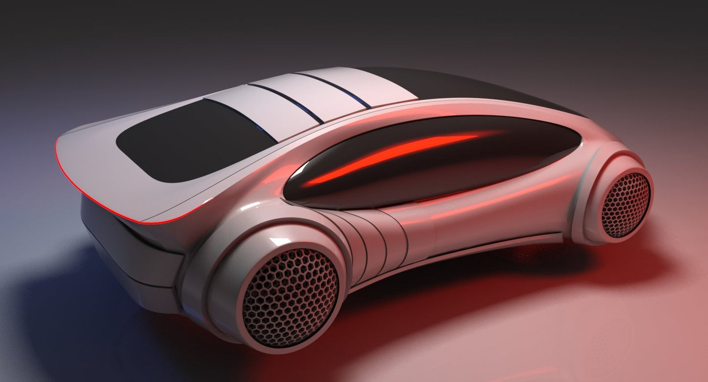 Futuristic Car HD 3D Model