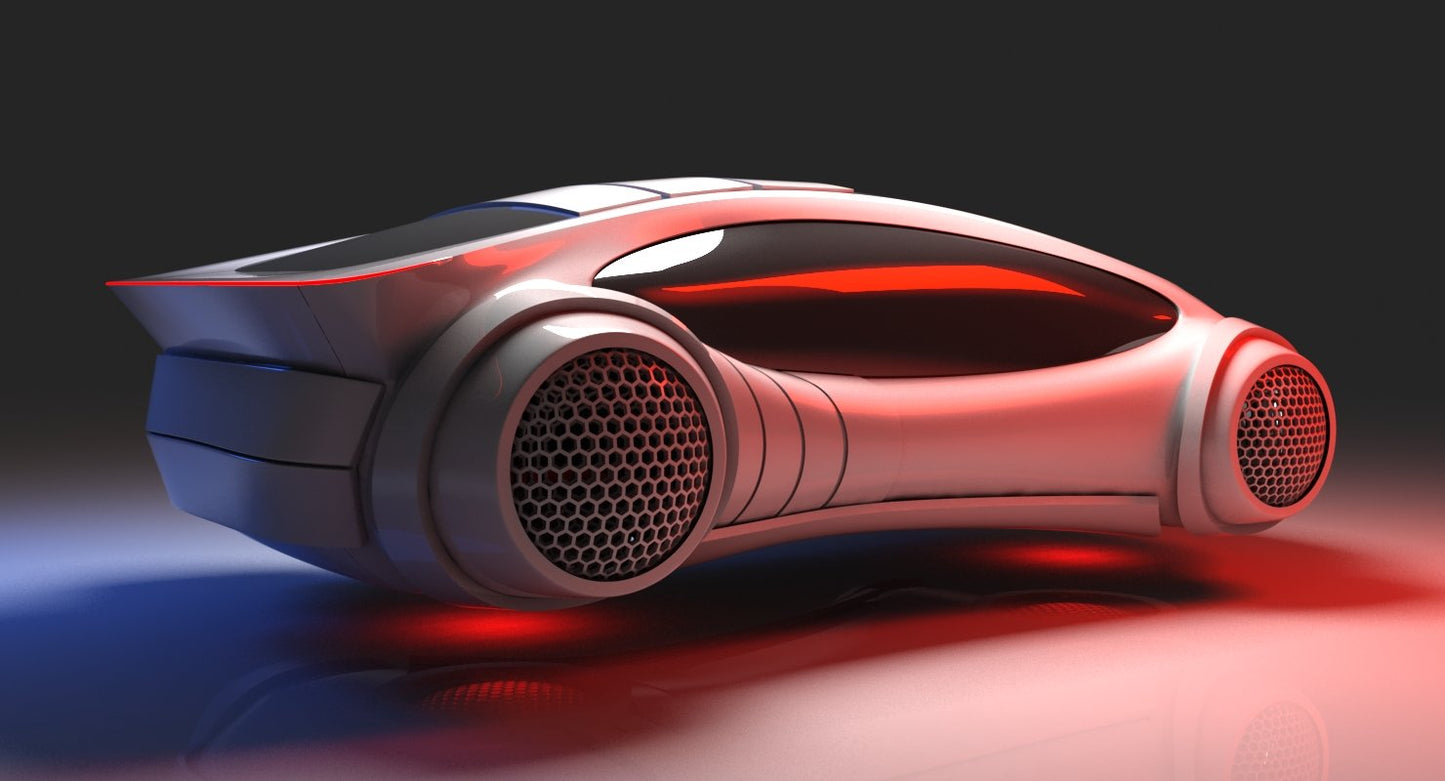 Futuristic Car HD  3D Model