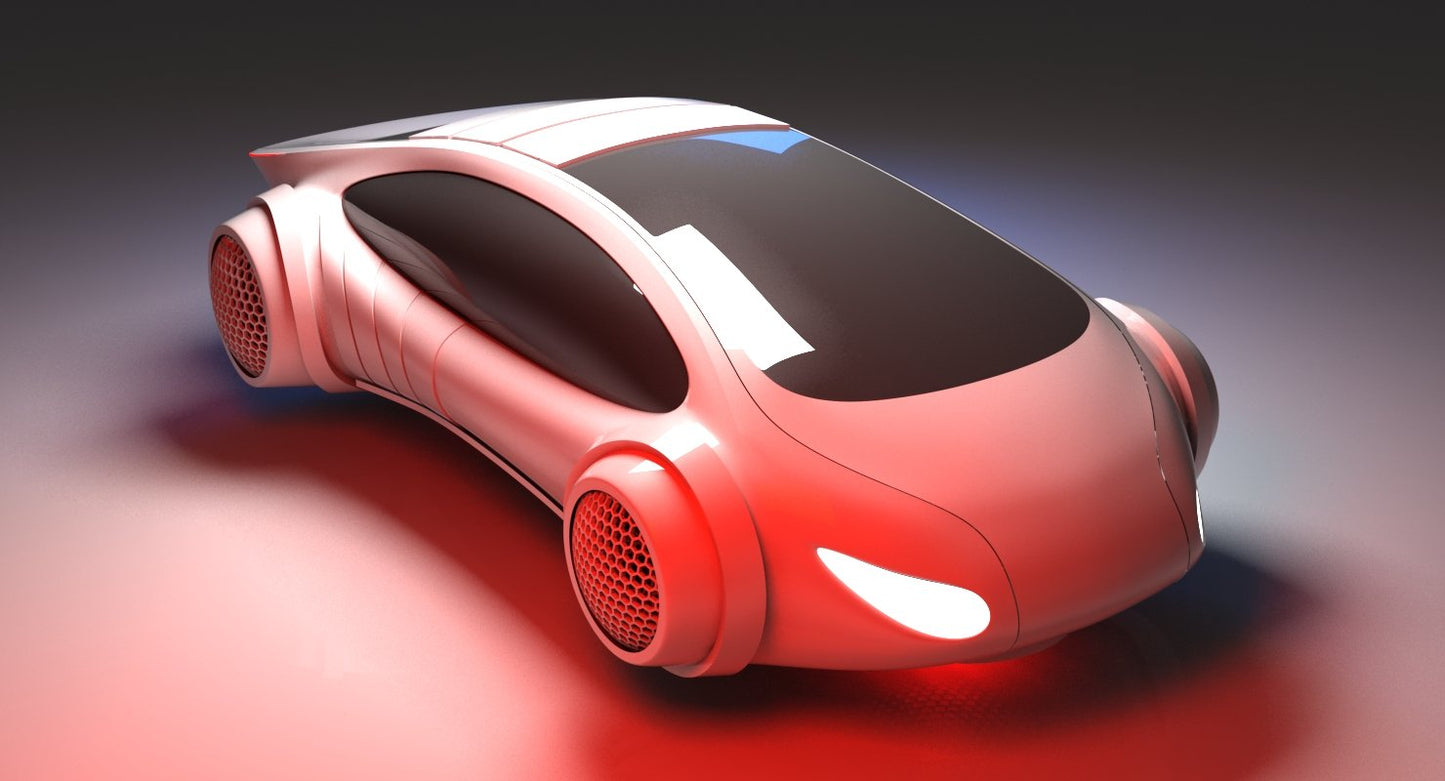 Futuristic Car HD  3D Model