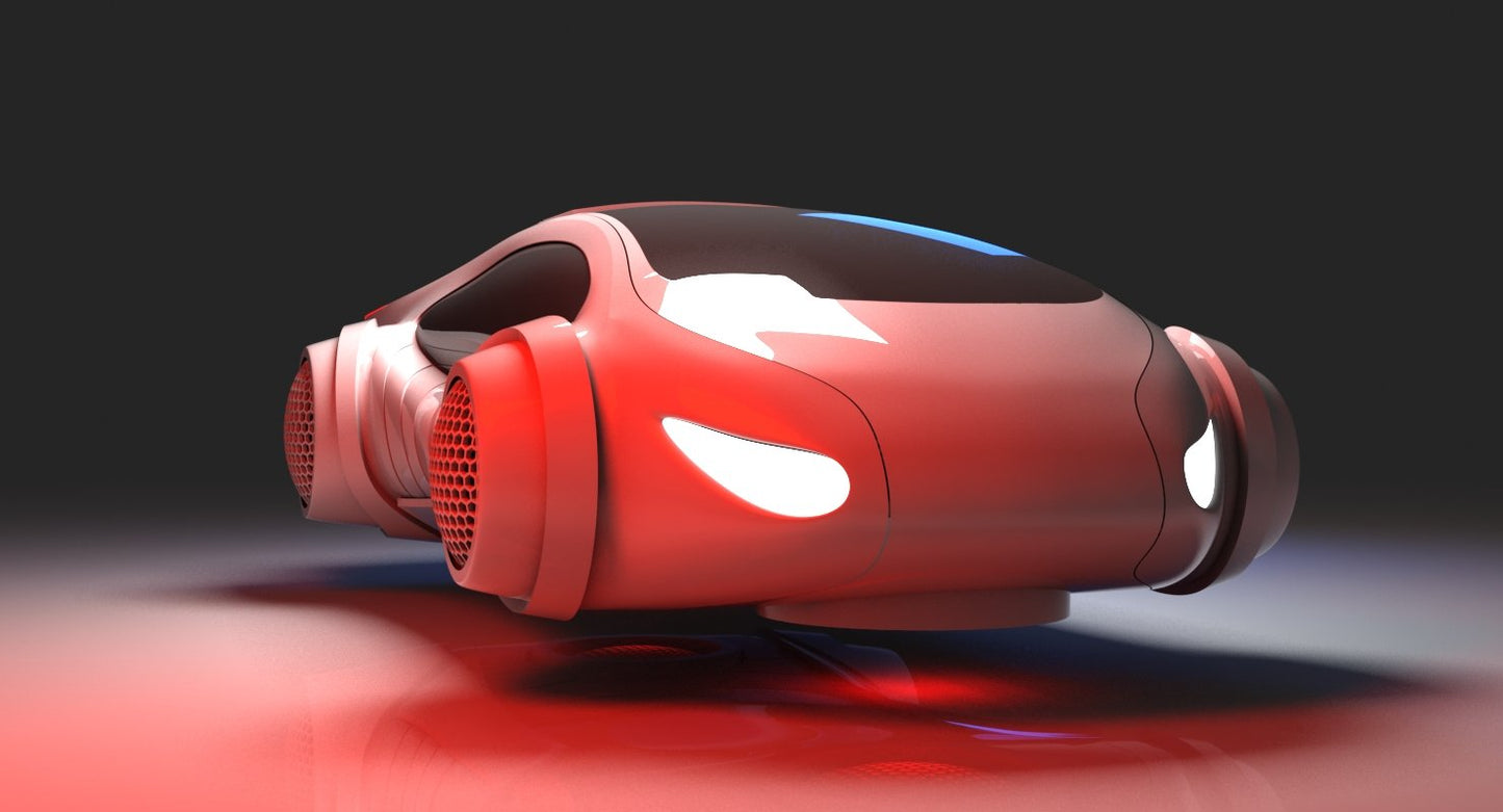 Futuristic Car HD  3D Model