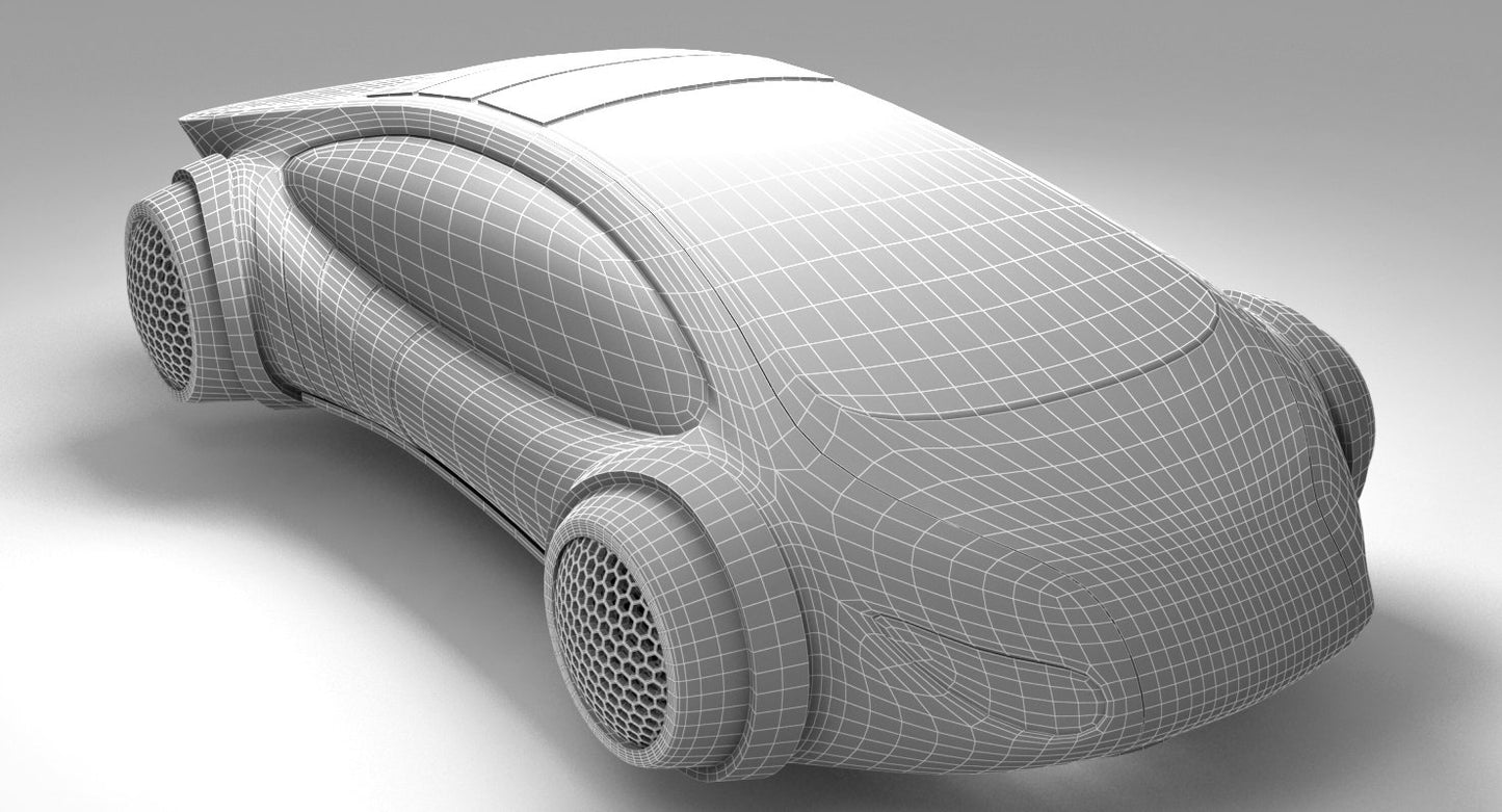 Futuristic Car HD  3D Model