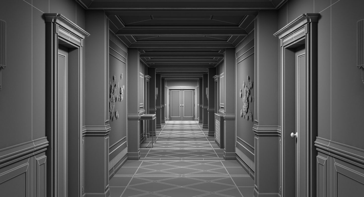 3D model Grand Corridor Tileable Kit 2