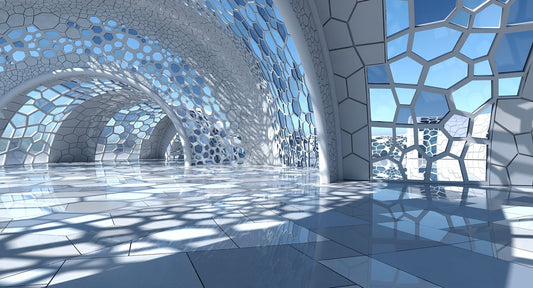 3D Futuristic Architectural Dome Interior  3