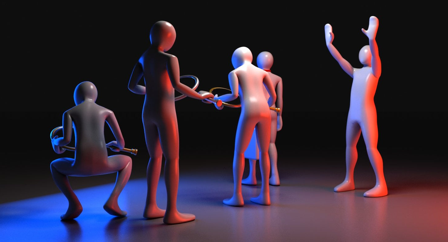 3D Men Posed