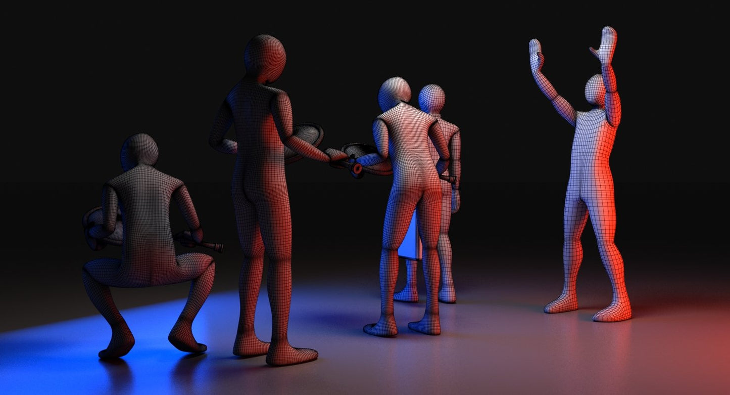 3D Men Posed