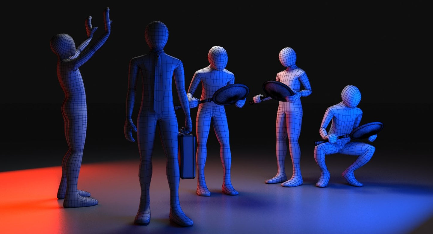3D Men Posed
