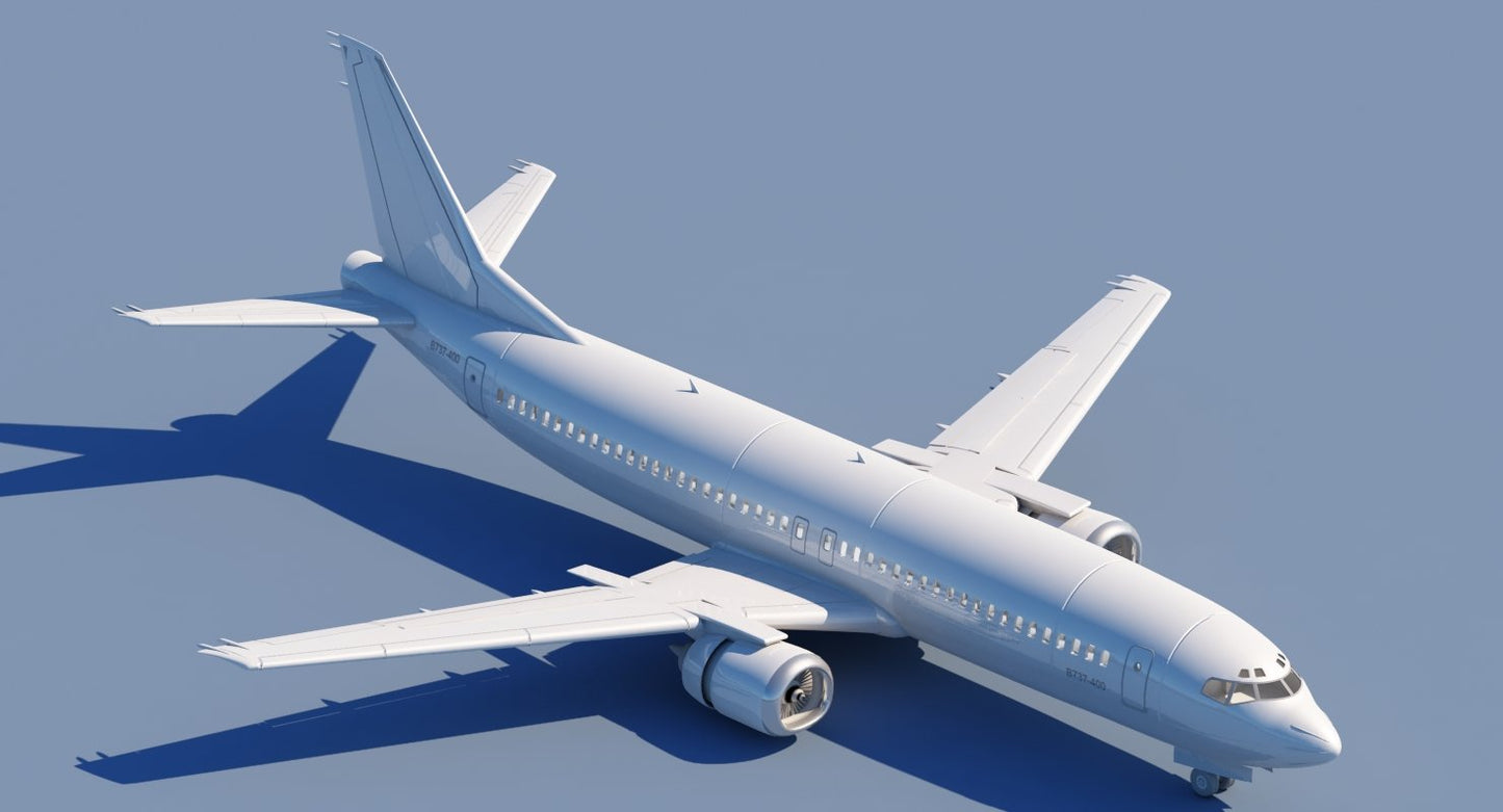 737 400 3D model No Interior