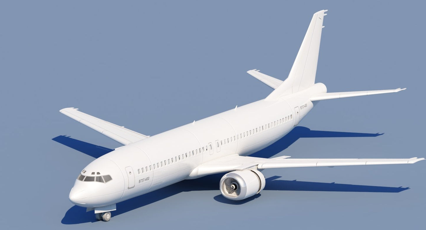 737 400 3D model No Interior
