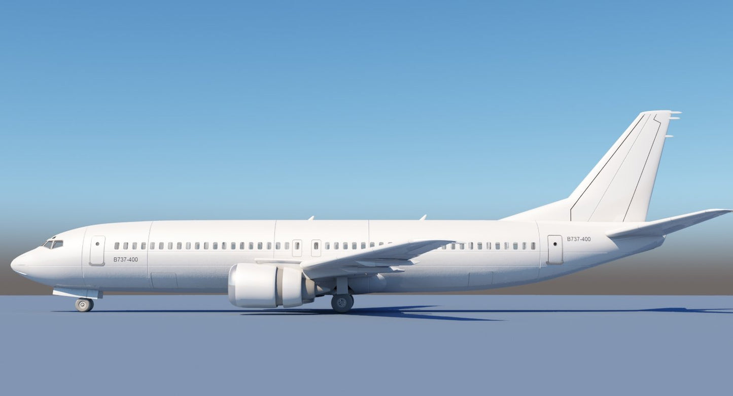 737 400 3D model No Interior