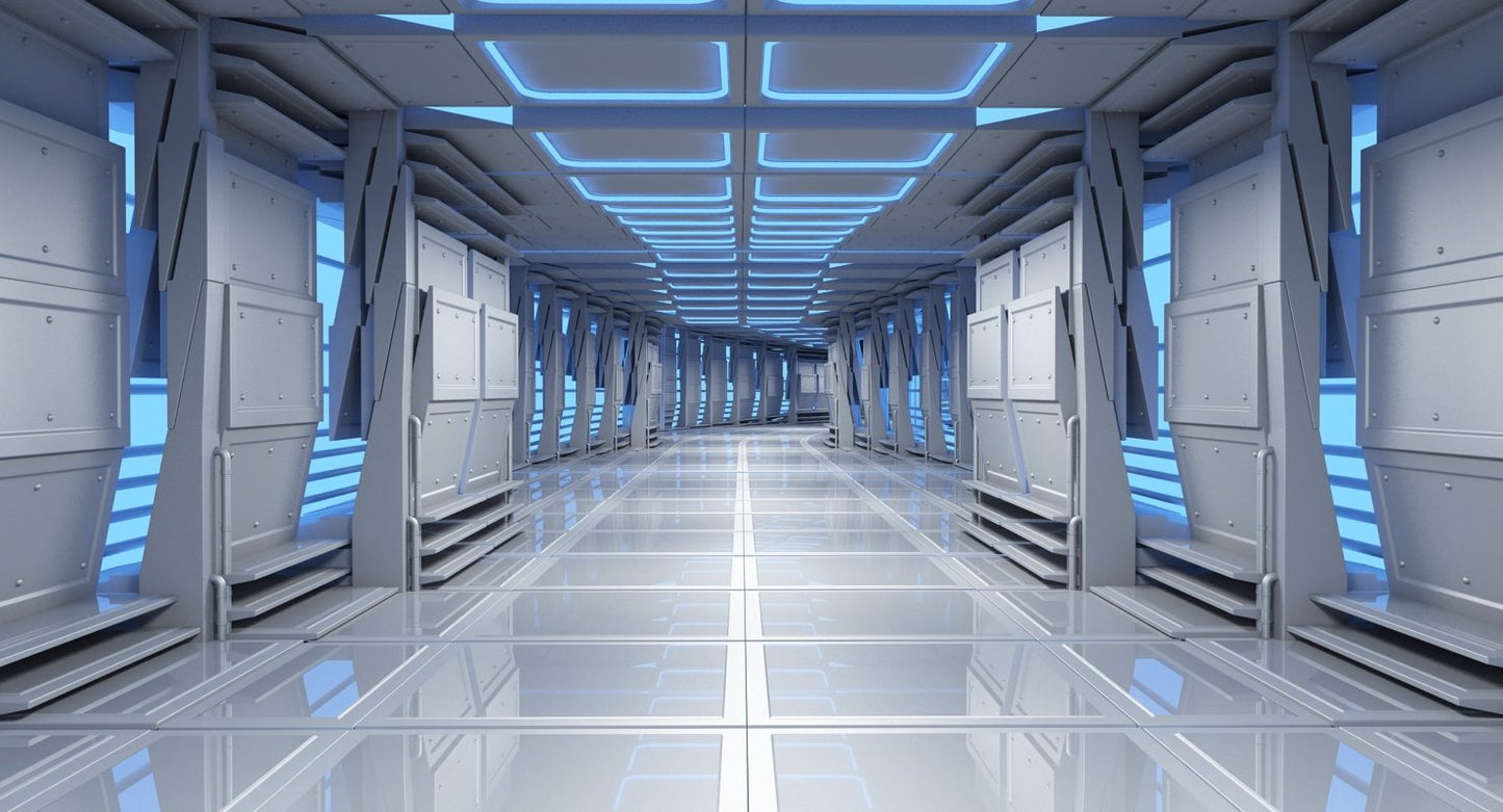 Sci-Fi Futuristic Tunnel 8 3D Model