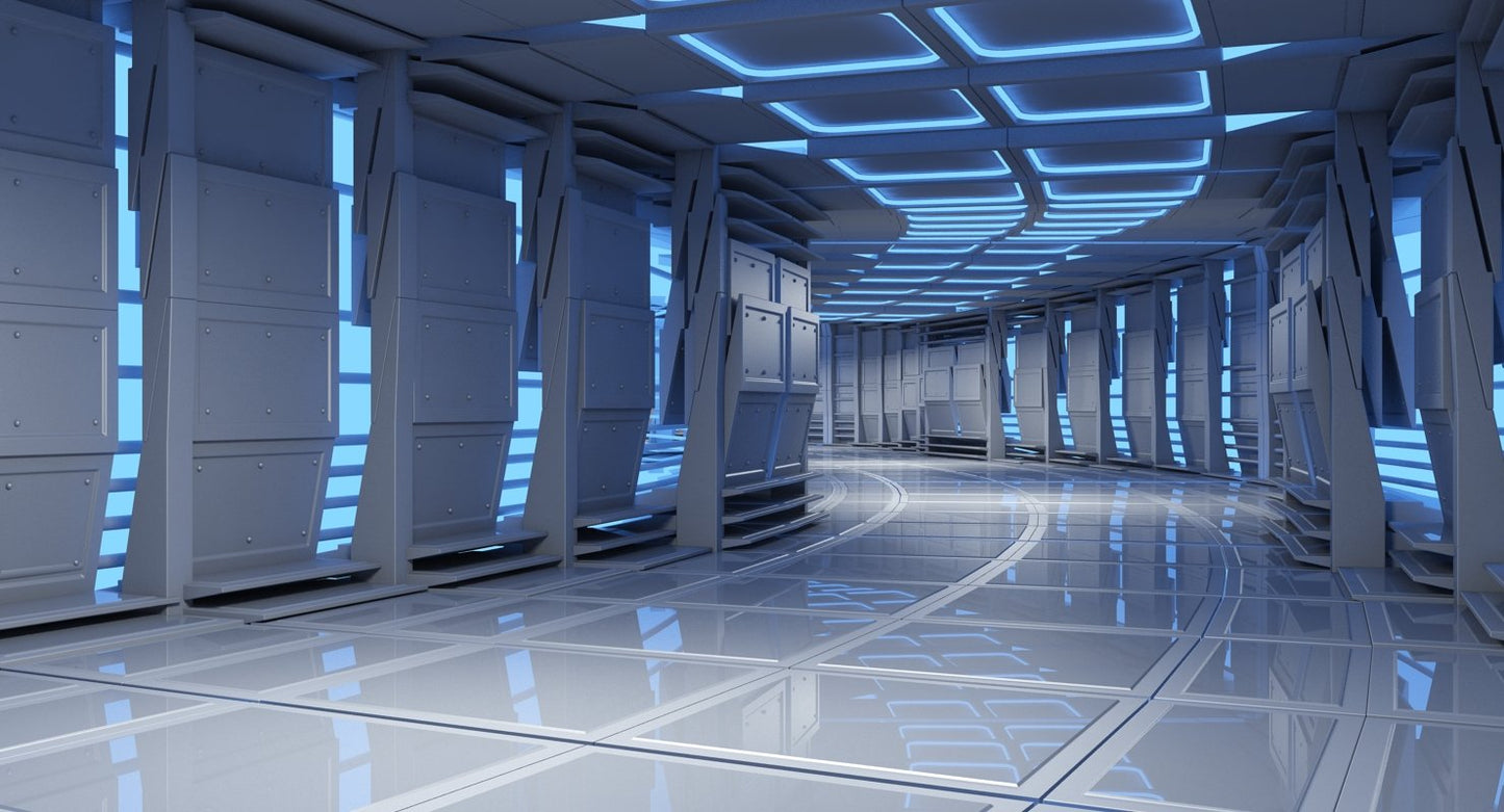 Sci-Fi Futuristic Tunnel 8 3D Model