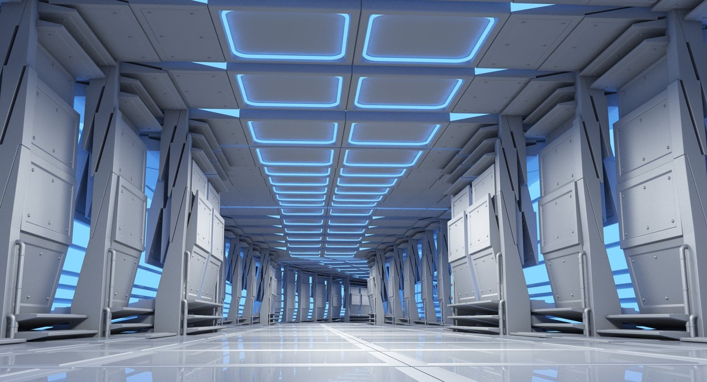 Sci-Fi Futuristic Tunnel 8 3D Model