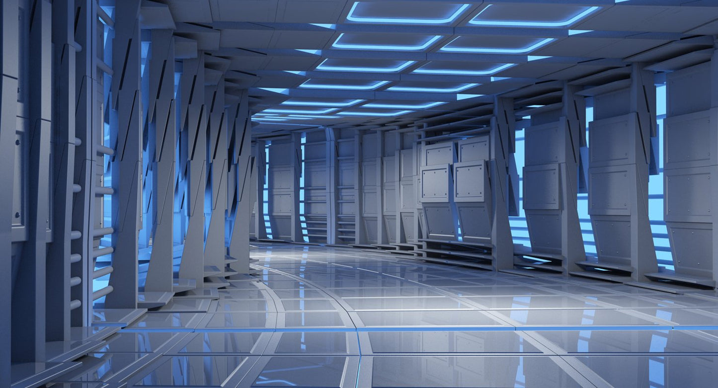 Sci-Fi Futuristic Tunnel 8 3D Model