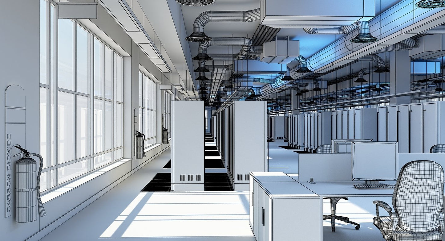 Data Communication Server Room 3D Model