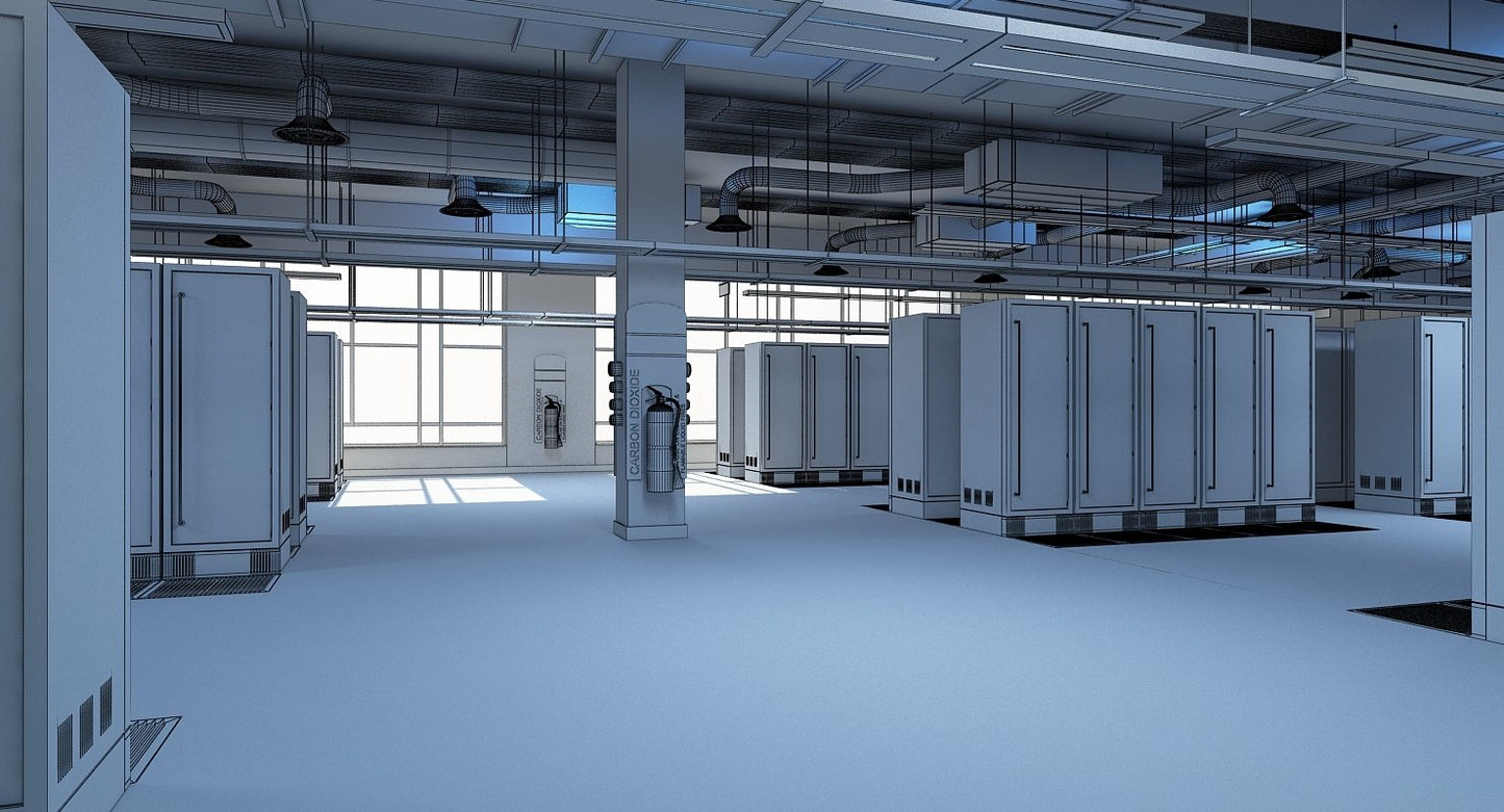 Data Communication Server Room 3D Model