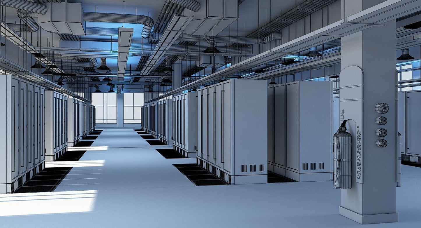 Data Communication Server Room 3D Model