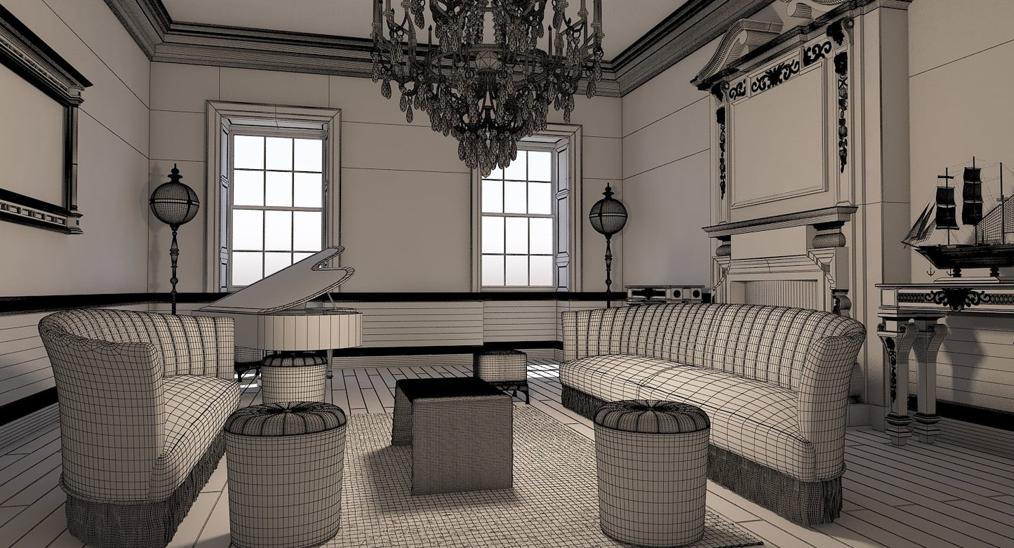 Classic Interior Room 3D model