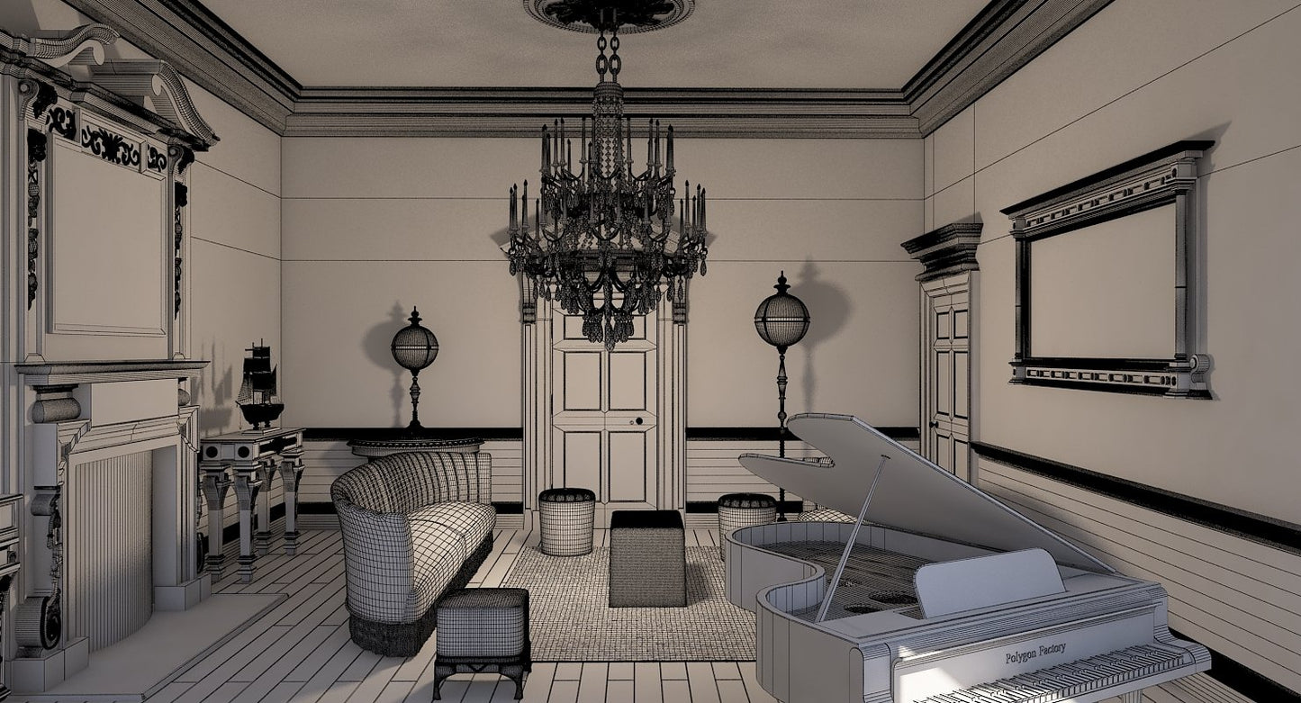 Classic Interior Room 3D model