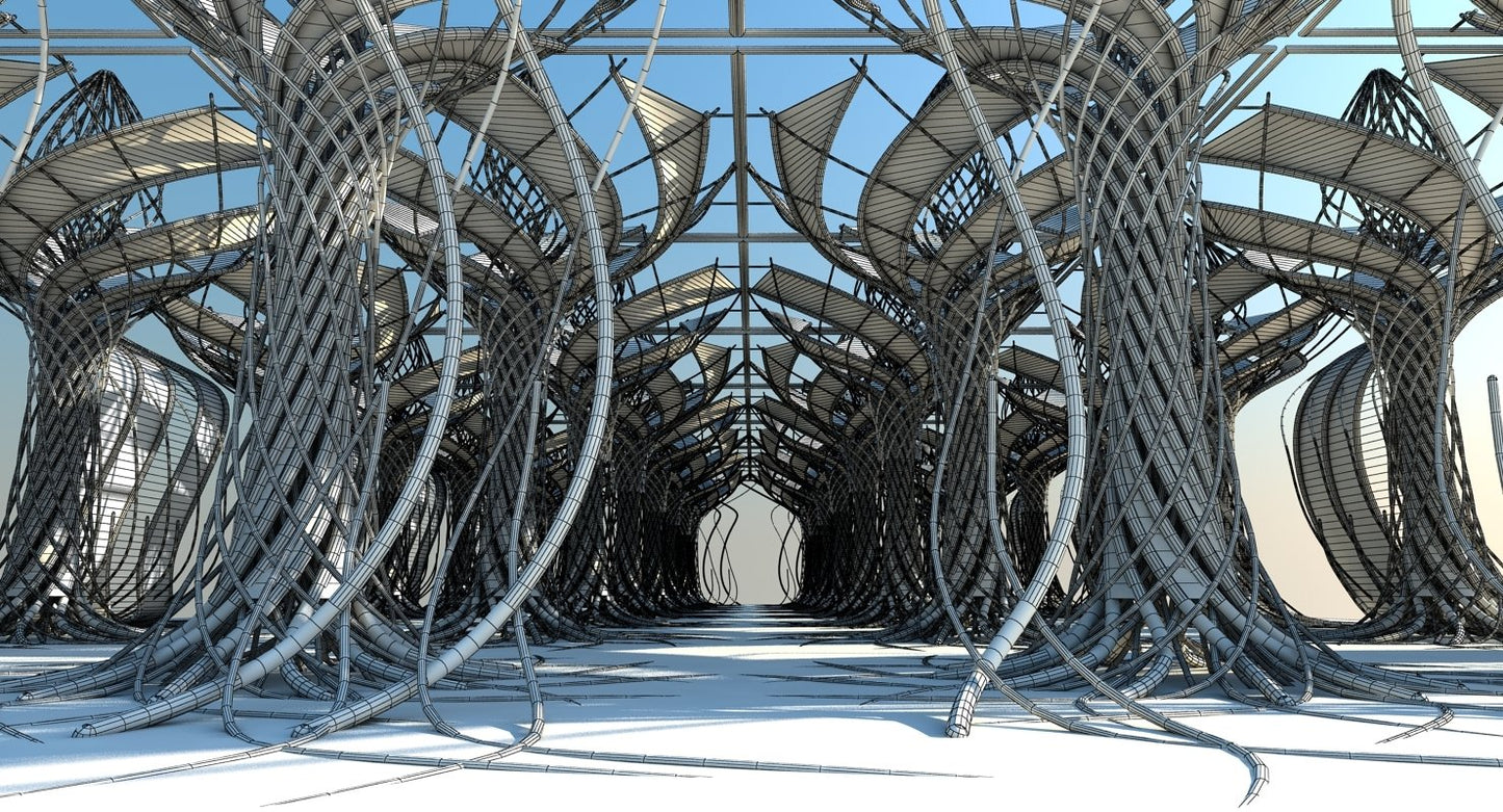 3D Futuristic Architectural Interior Model