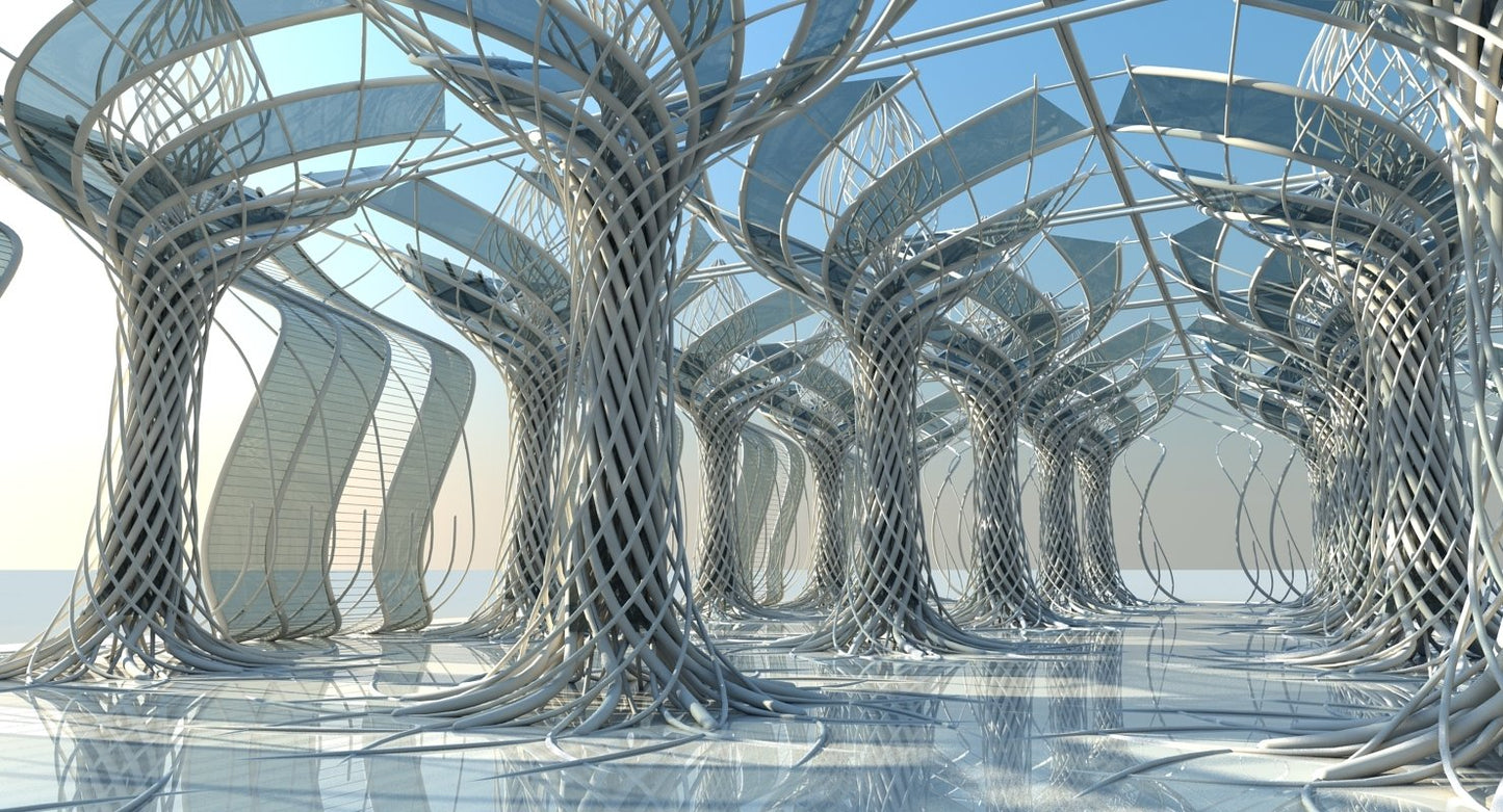 3D Futuristic Architectural Interior Model
