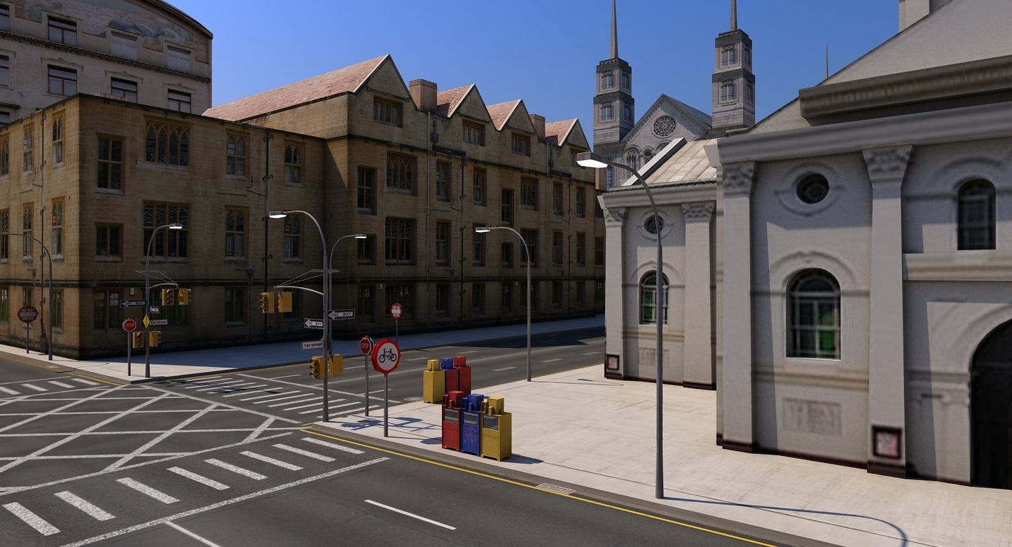 Low Poly City Block A