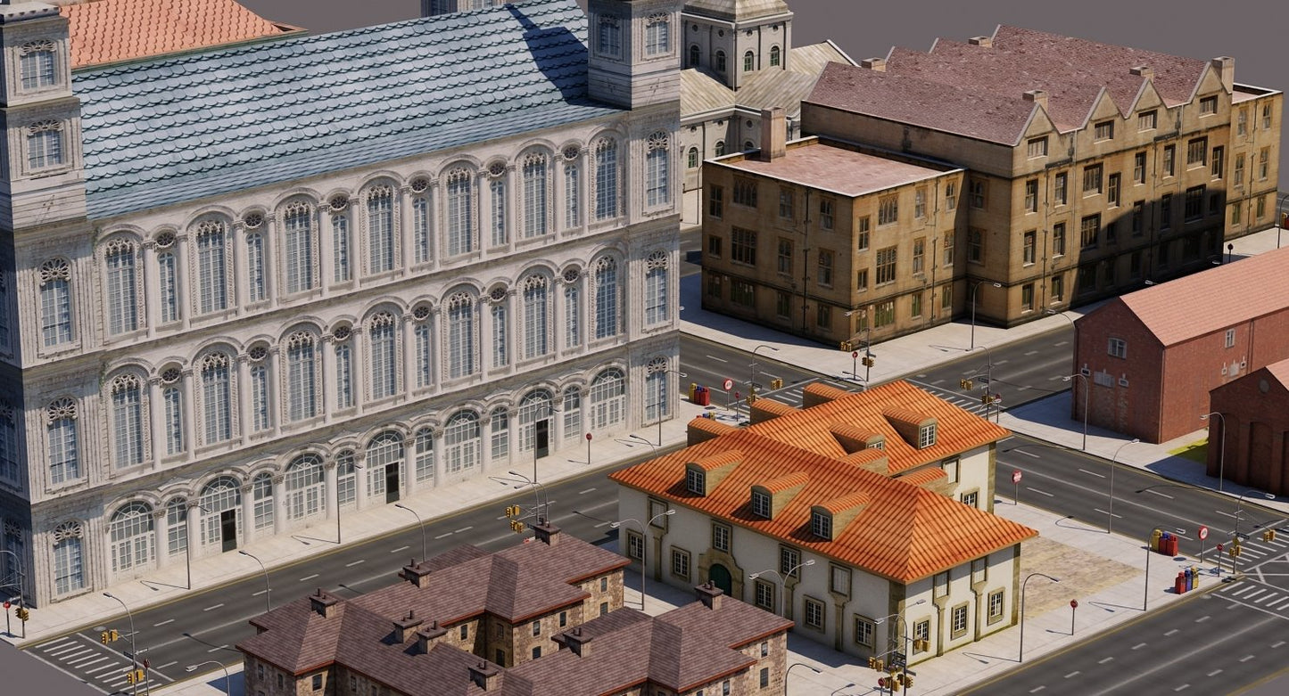 Low Poly City Block A