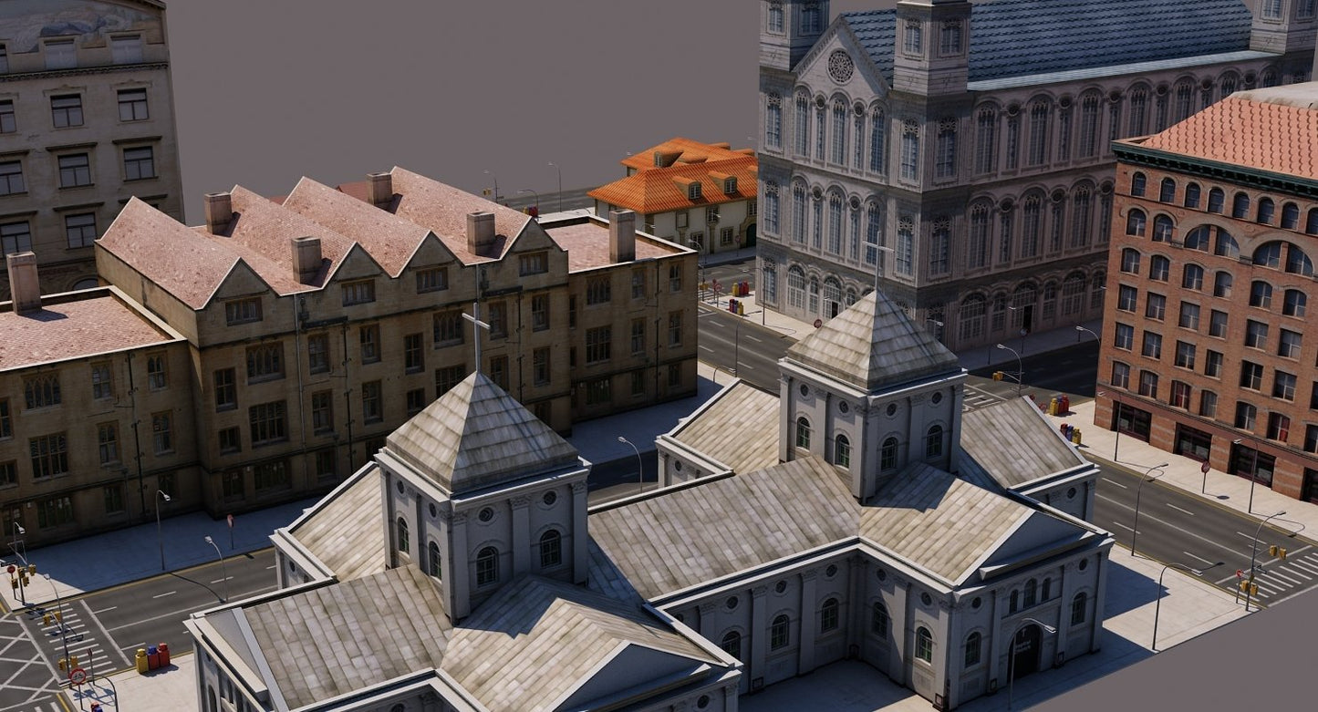Low Poly City Block A
