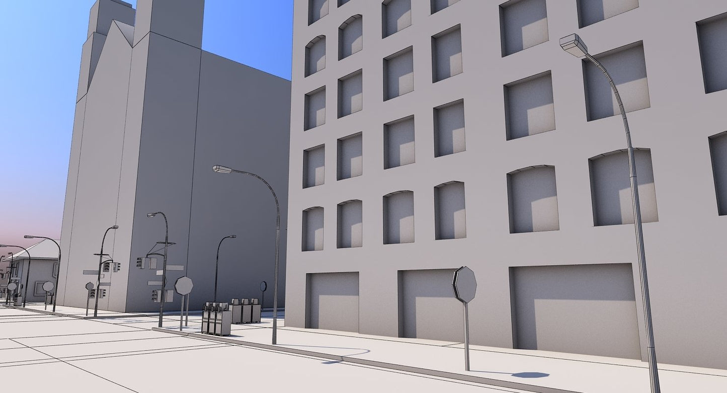 Low Poly City Block A