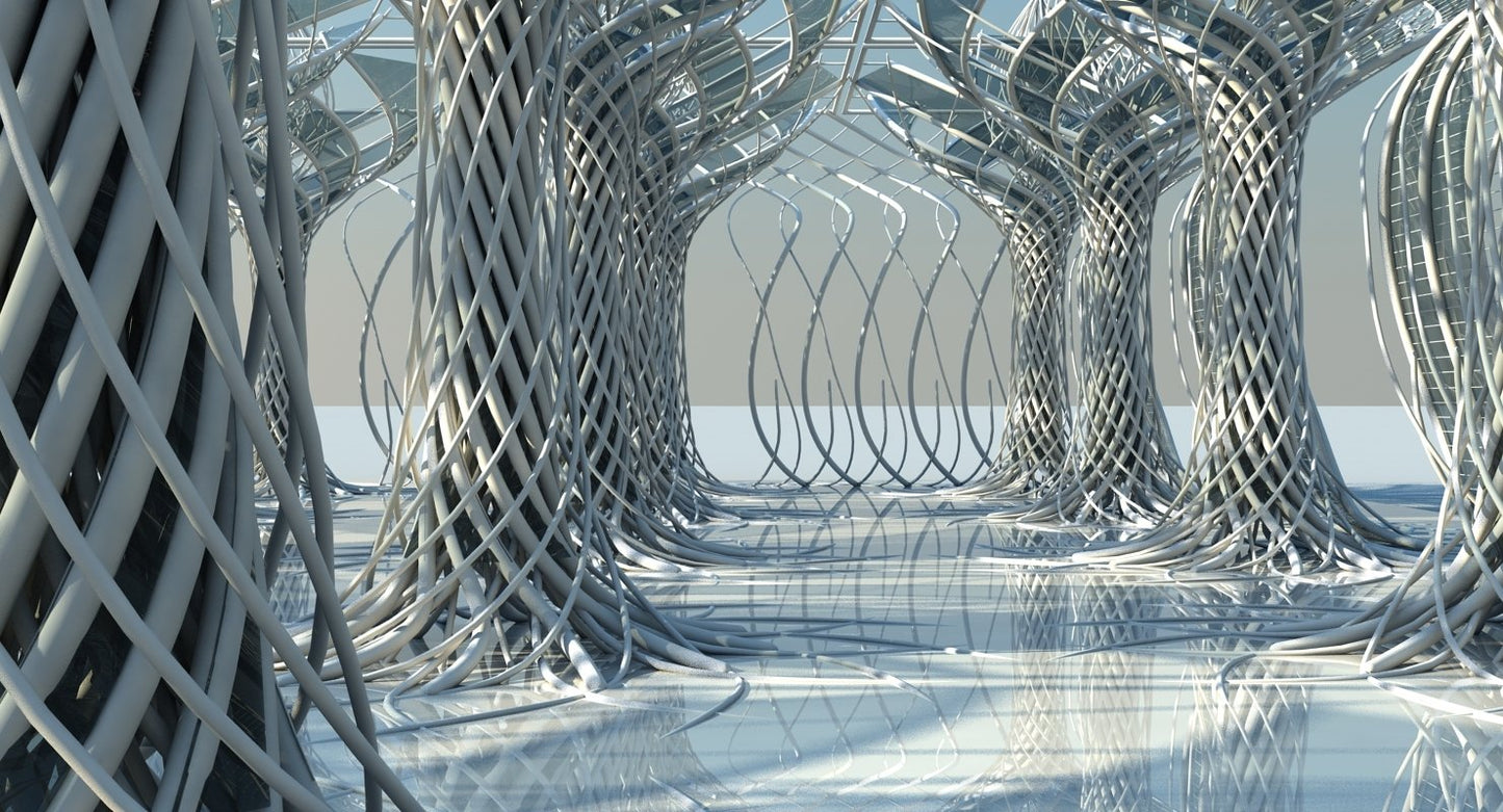3D Futuristic Architectural Interior Model