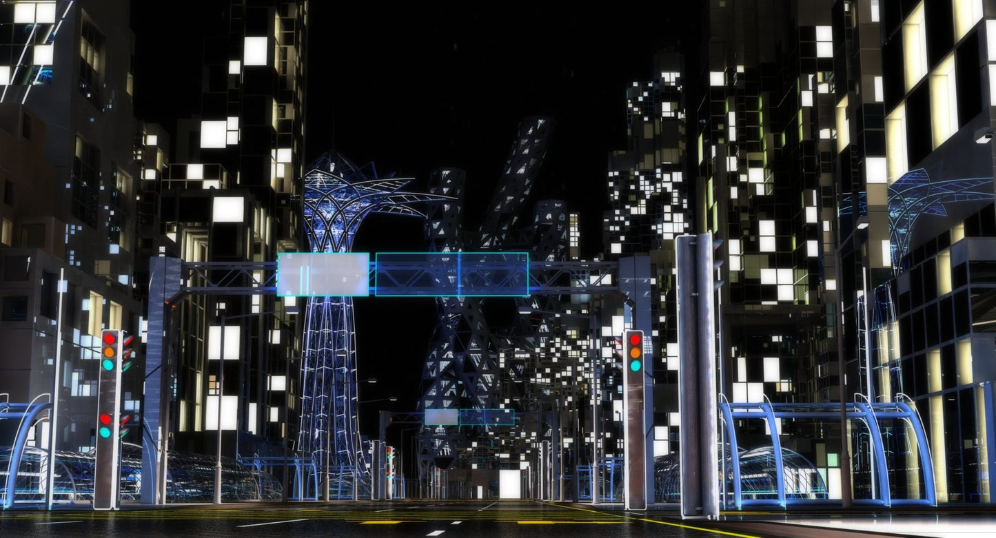 3D Future City HD 6 Night