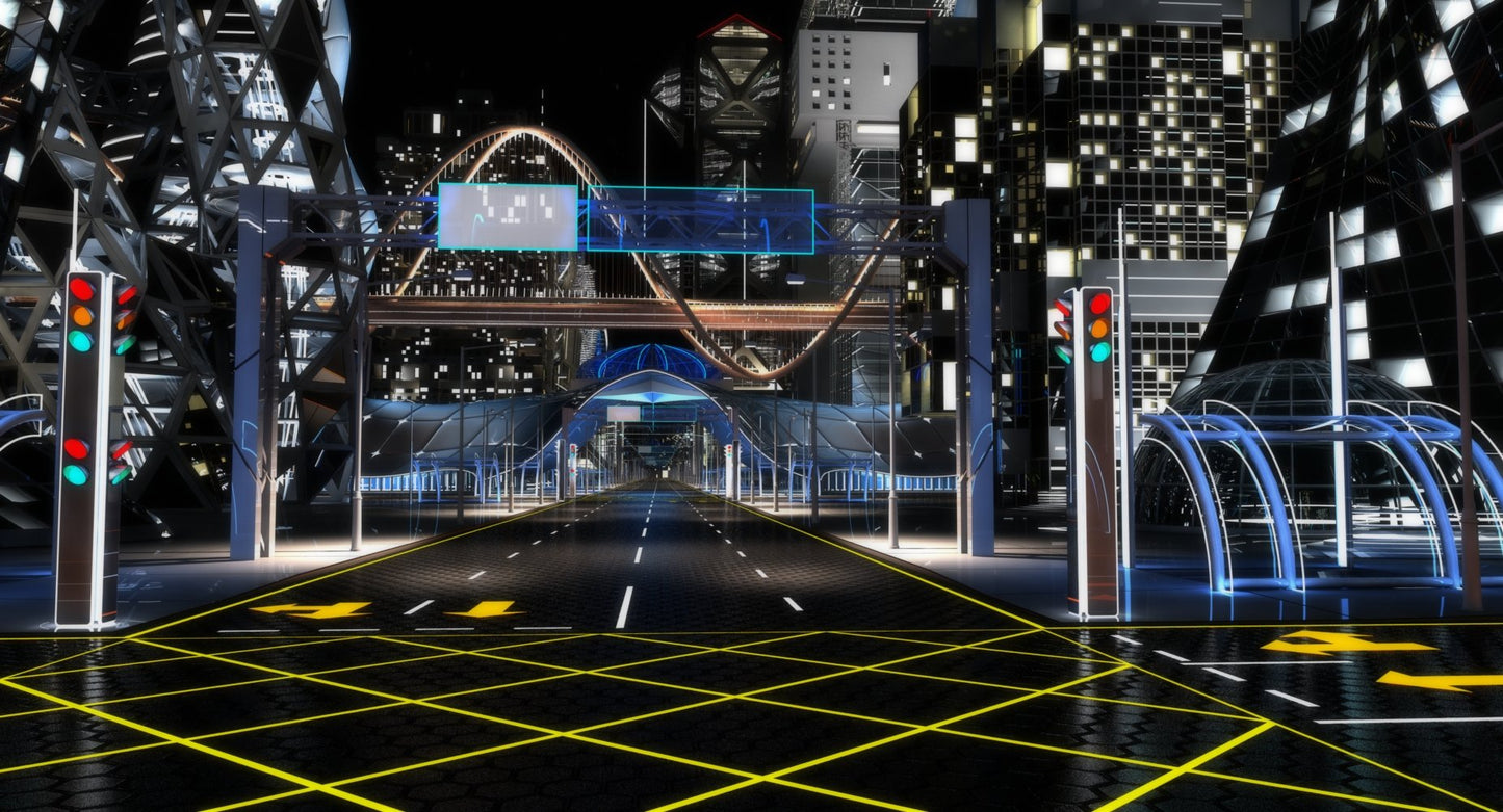 3D Future City HD 6 Night