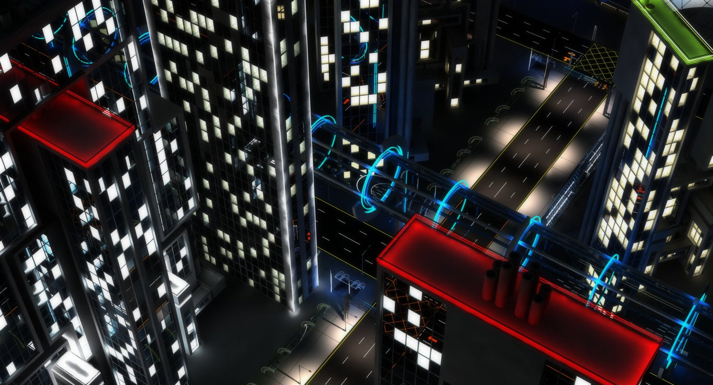 3D Future City HD 6 Night