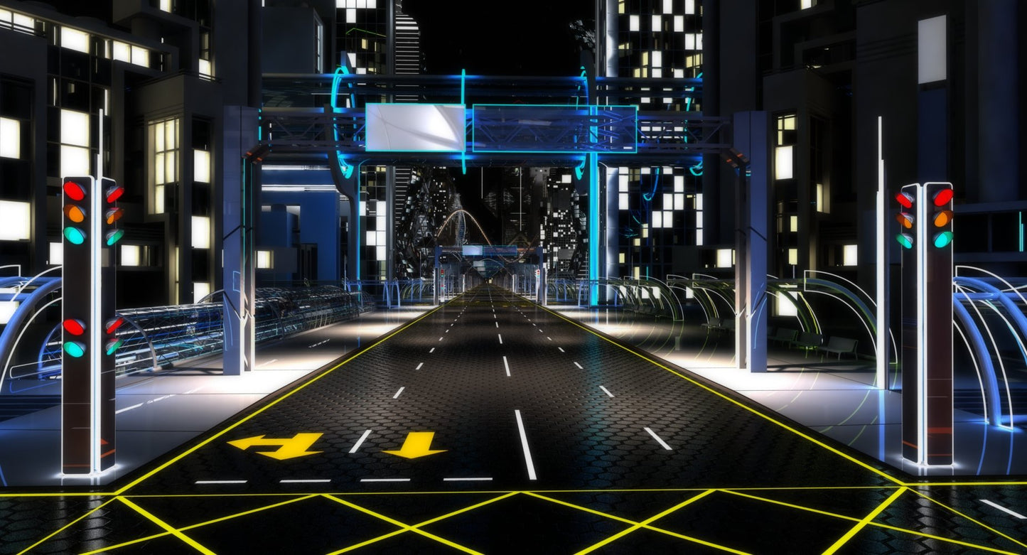 3D Future City HD 6 Night