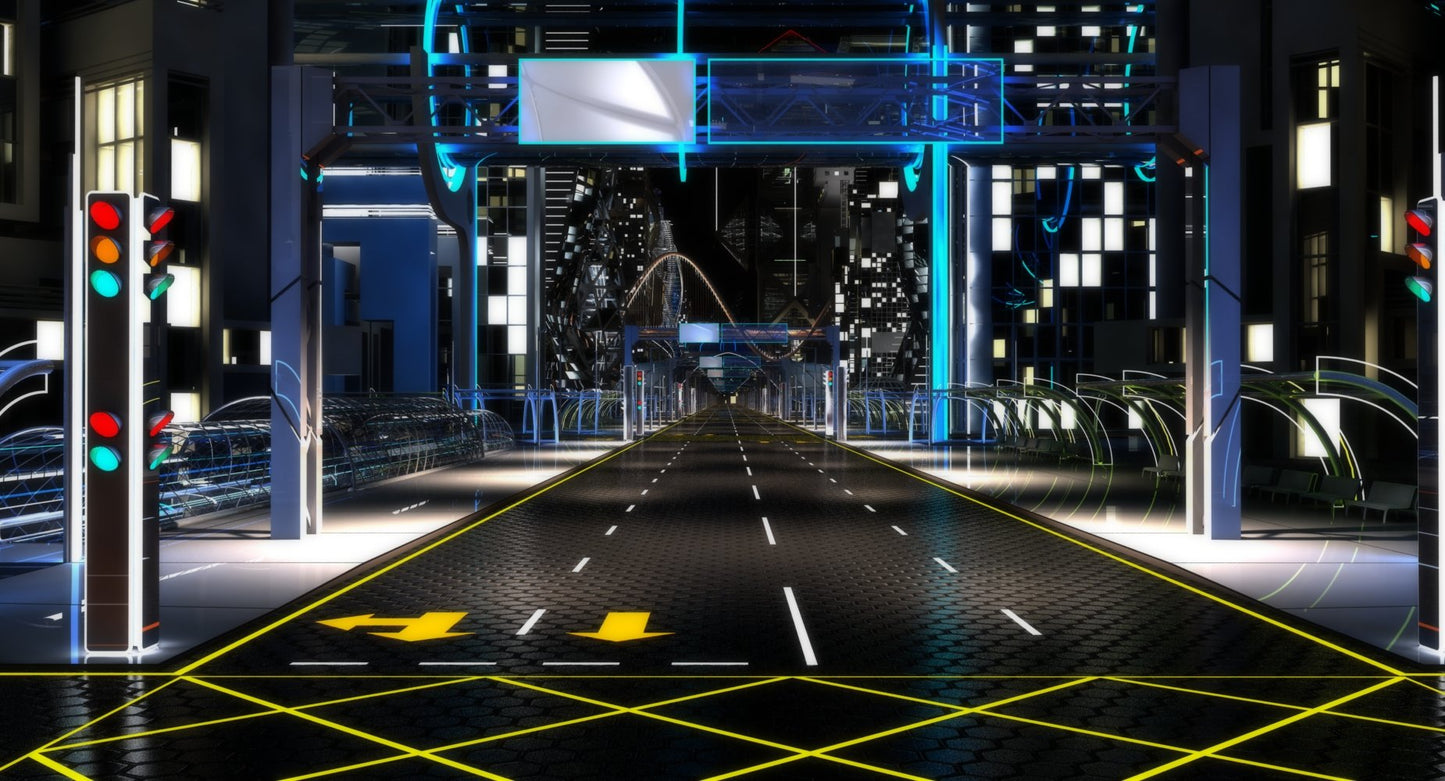 3D Future City HD 6 Night