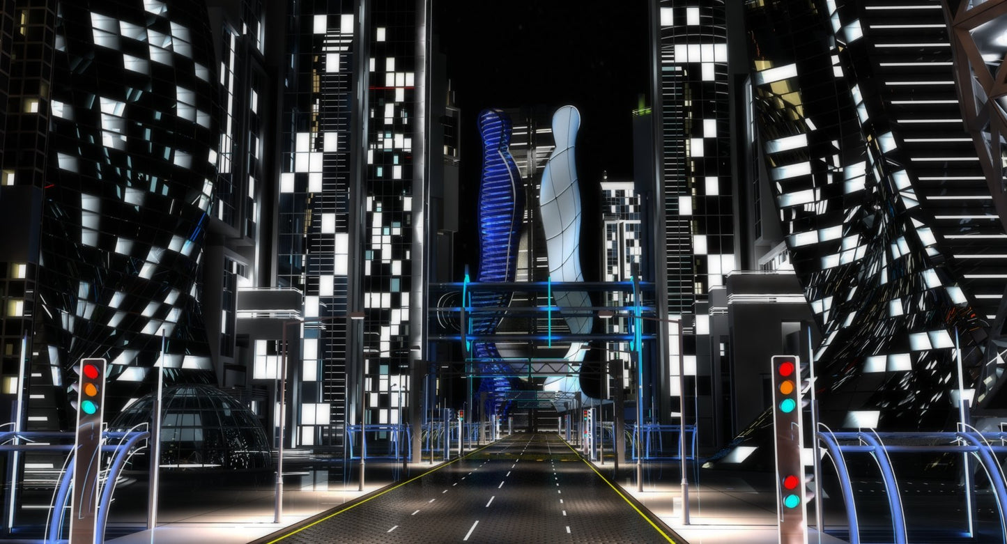 3D Future City HD 6 Night