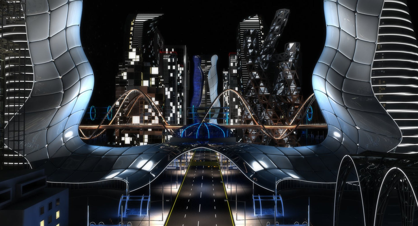 3D Future City HD 6 Night