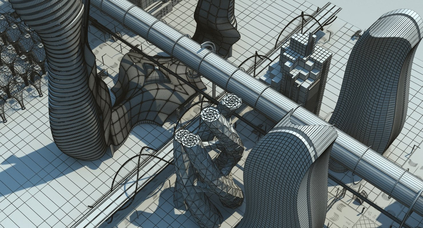 Future City HD 7 Night 3D model