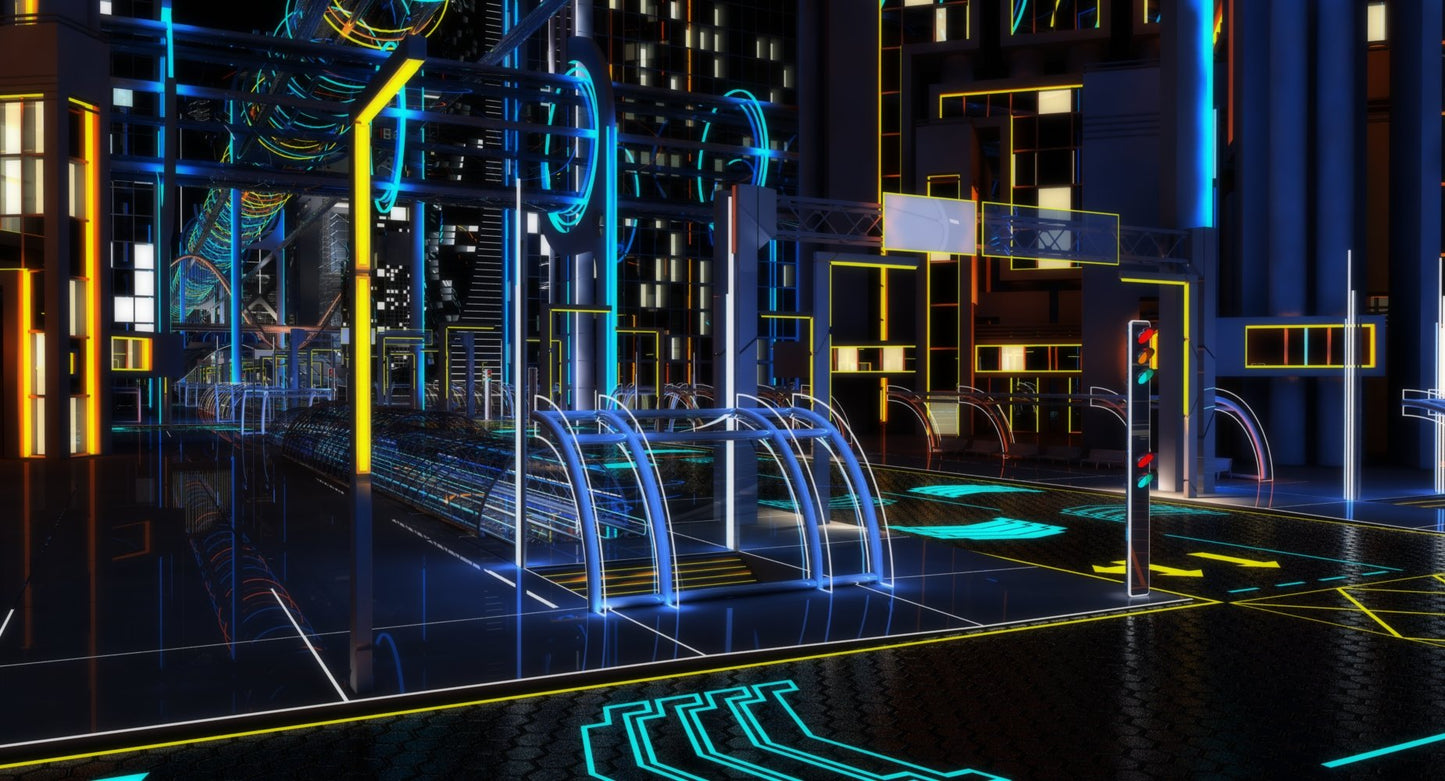 Future City HD 7 Night 3D model