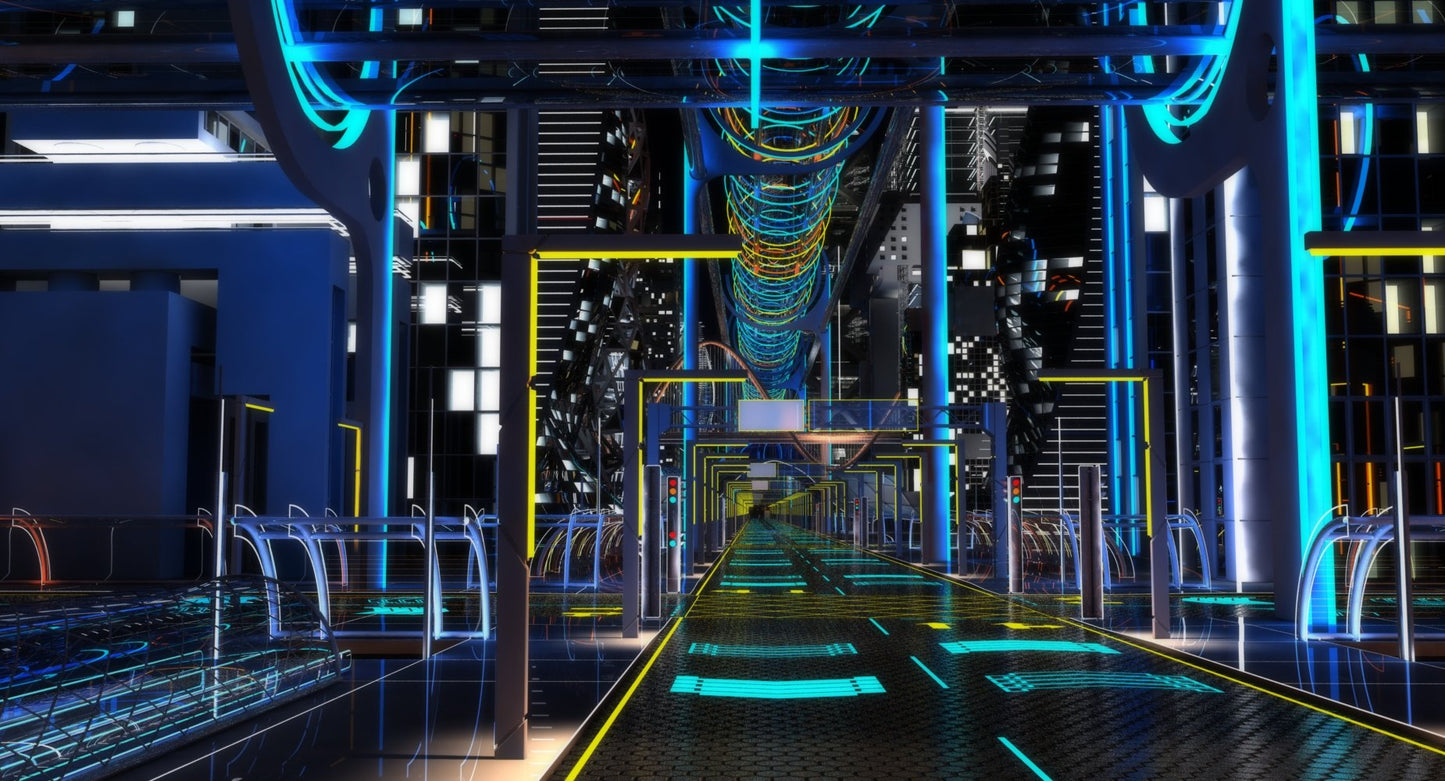 Future City HD 7 Night 3D model