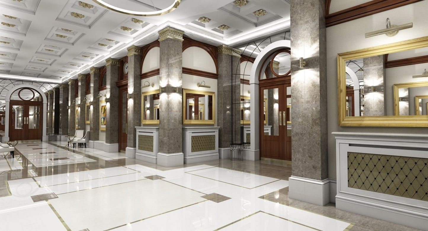 Classic Interior Hallway 3D Model