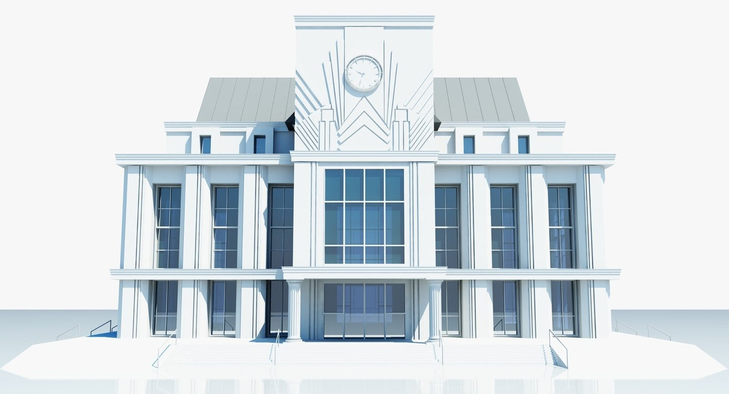 Train Station Clock Building