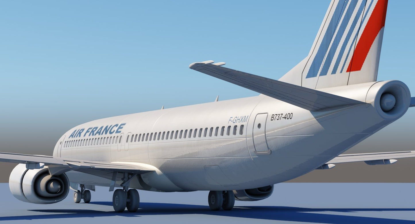 737 400 AirFrance 3D model