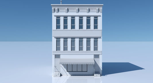 Free Commercial Building Facade 09