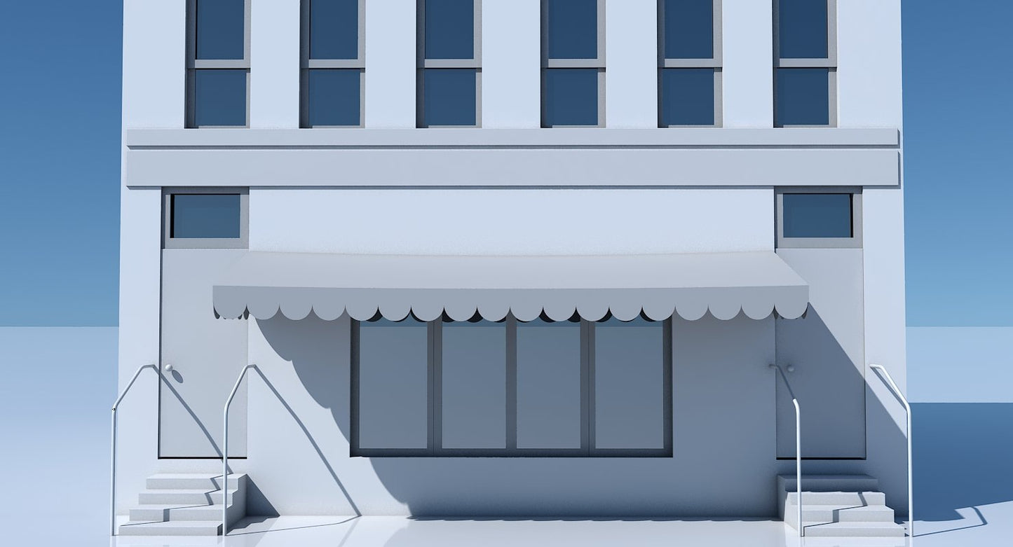 Free Commercial Building Facade 09