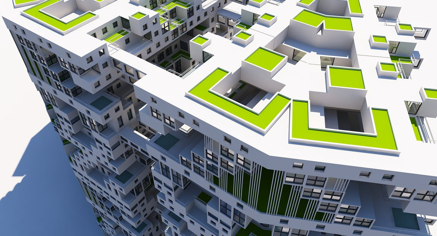 Complex Architectural Building Structure