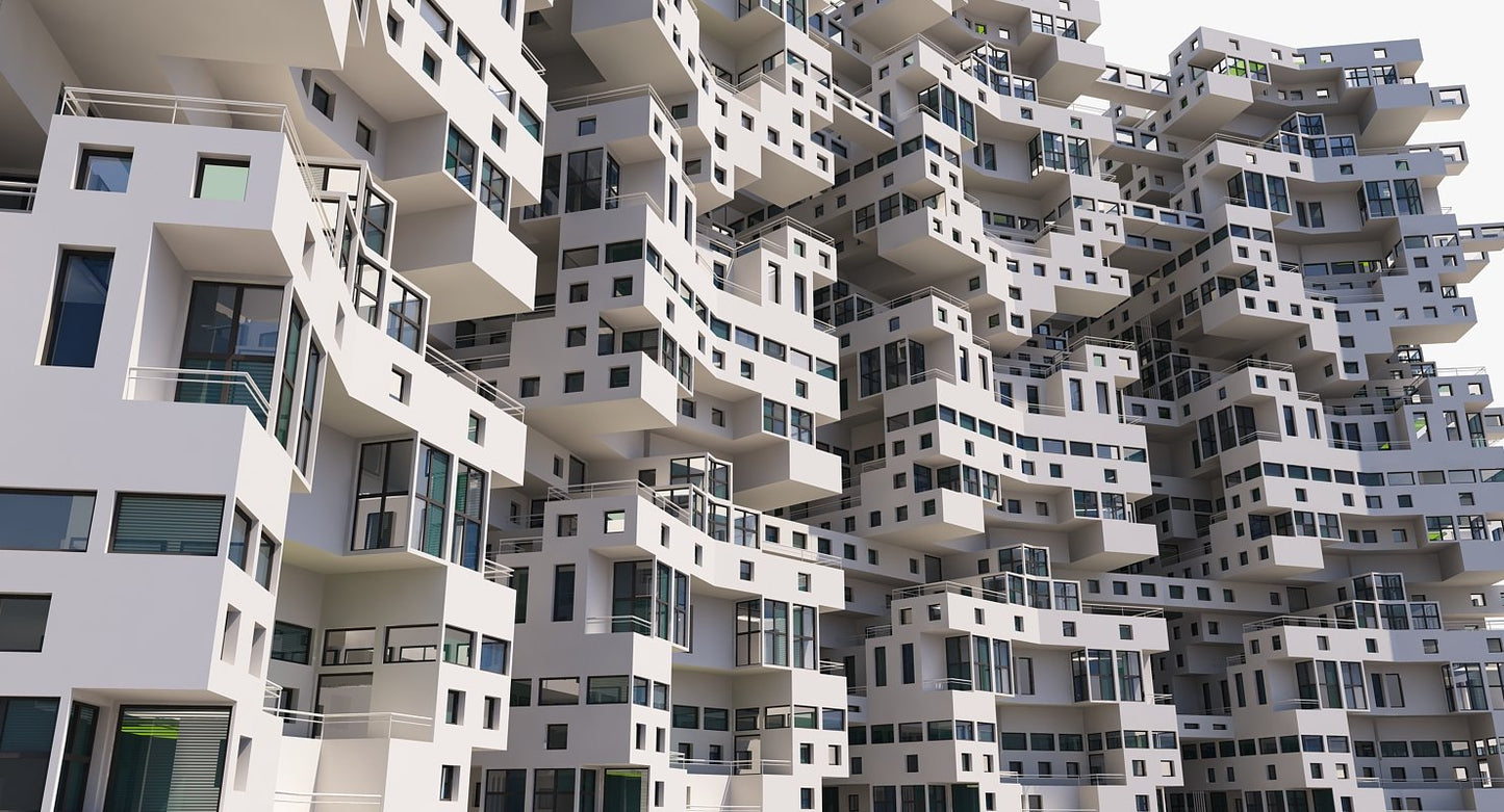 Complex Architectural Building Structure