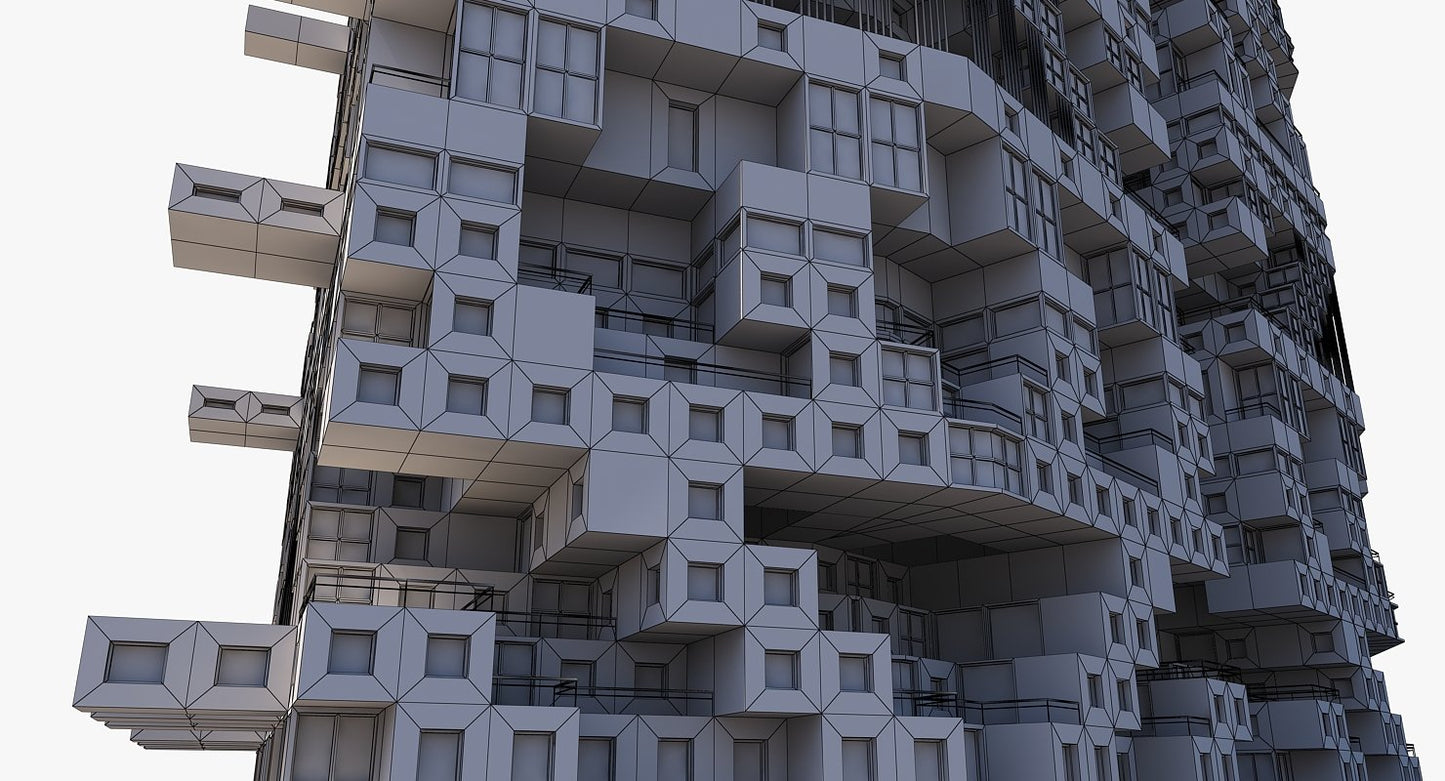 Complex Architectural Building Structure